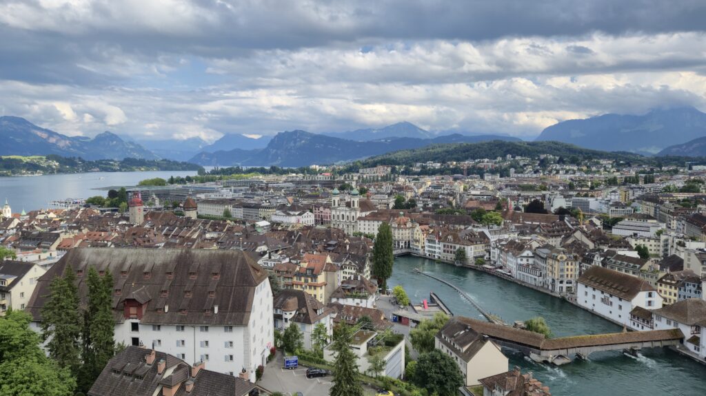 Uitzicht op oude binnenstad Luzern